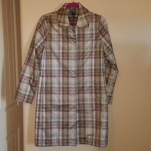 GAP Women's Plaid Rain Coat Size S